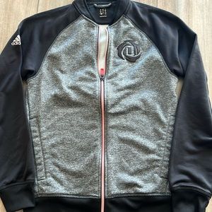 Adidas Derrick Rose Varsity Jacket small Black Gray